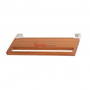 Drewniana półka z relingiem do grzejnika Triga o szerokości 680 mm
